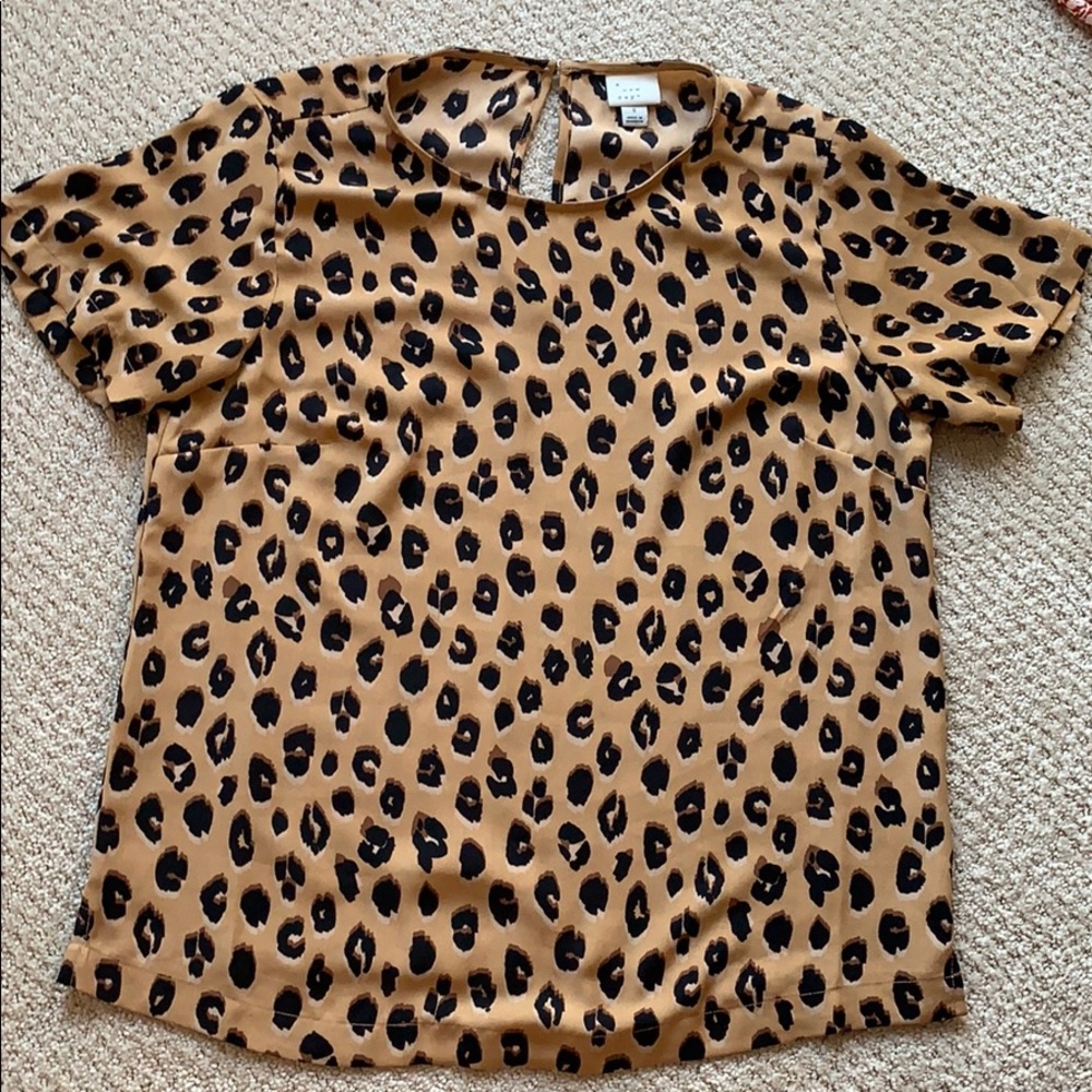 Leopard Print A New Day Short Sleeve Top